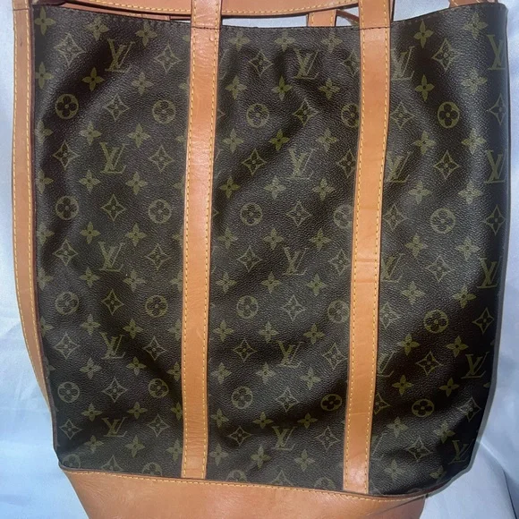 Monogram Tote with Brown and Tan Accents - Picture 5 of 9